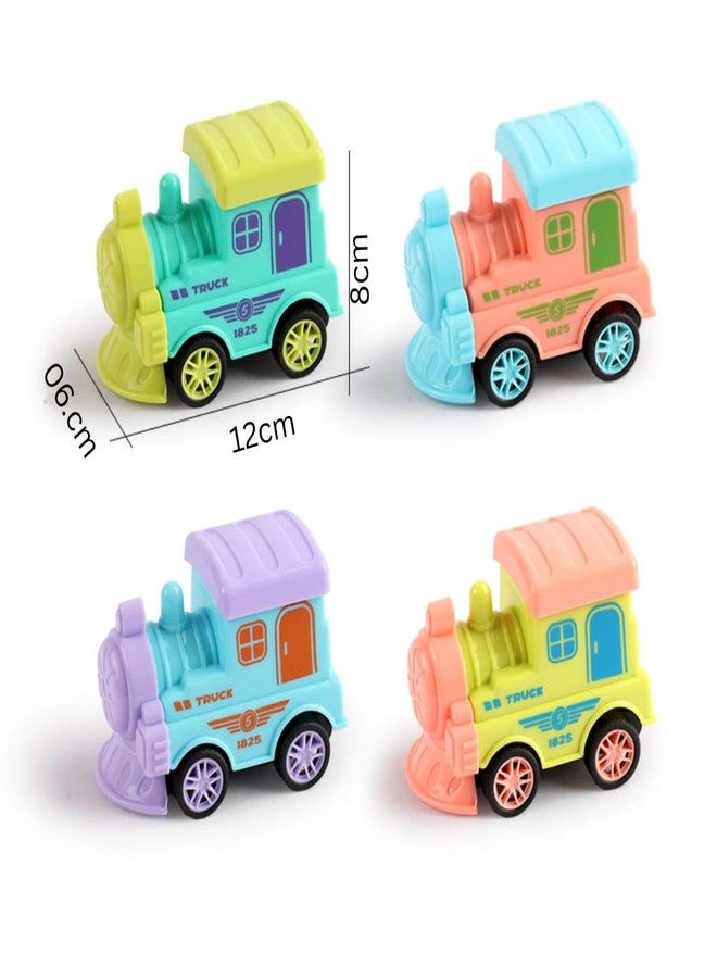 VRION Push and Go Train Toy Set, Press & Go Friction-Powered Train 1-5 Years - Mini Racing, Push & Go Vehicle for Early Learning, Motor Skill, Fun Toy for Toddlers & Kids - Pack of 4 Pieces - Image 2